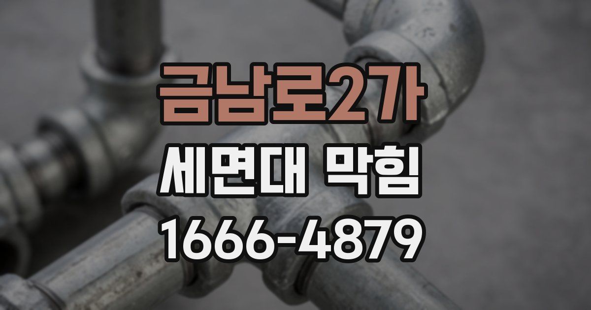 금남로2가 세면대 막힘