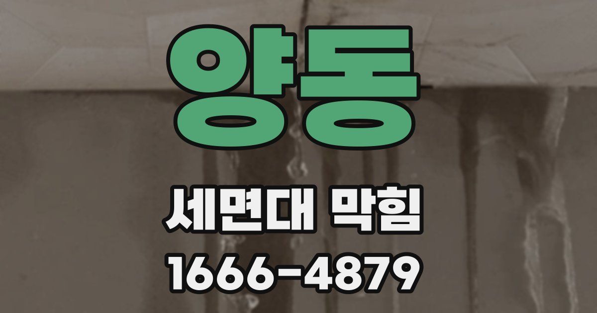 양동 세면대 막힘