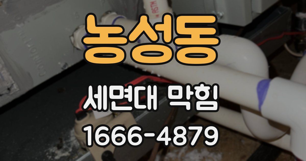 농성동 세면대 막힘