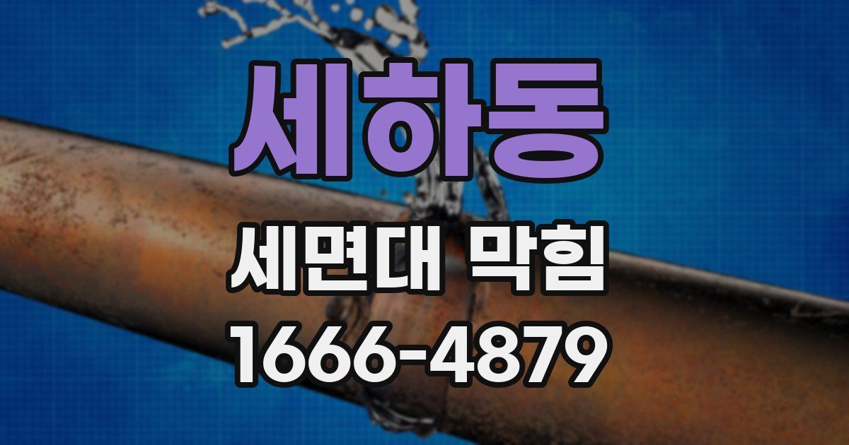 세하동 세면대 막힘