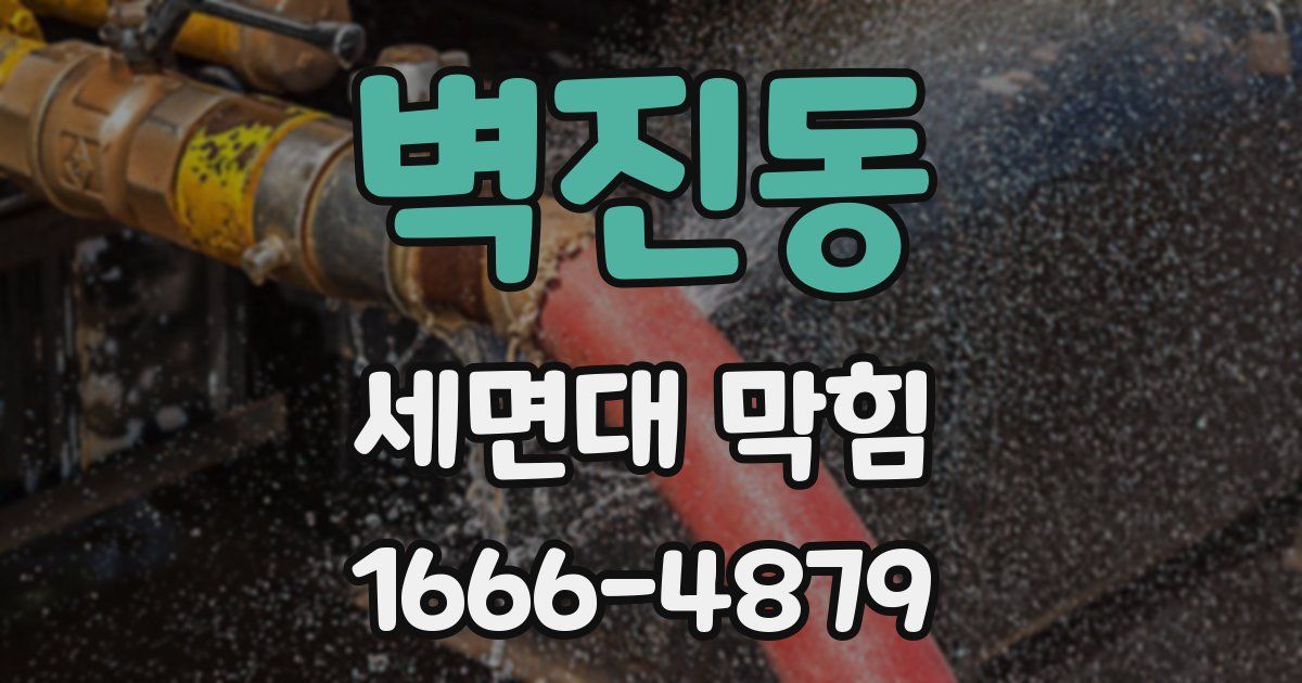 벽진동 세면대 막힘