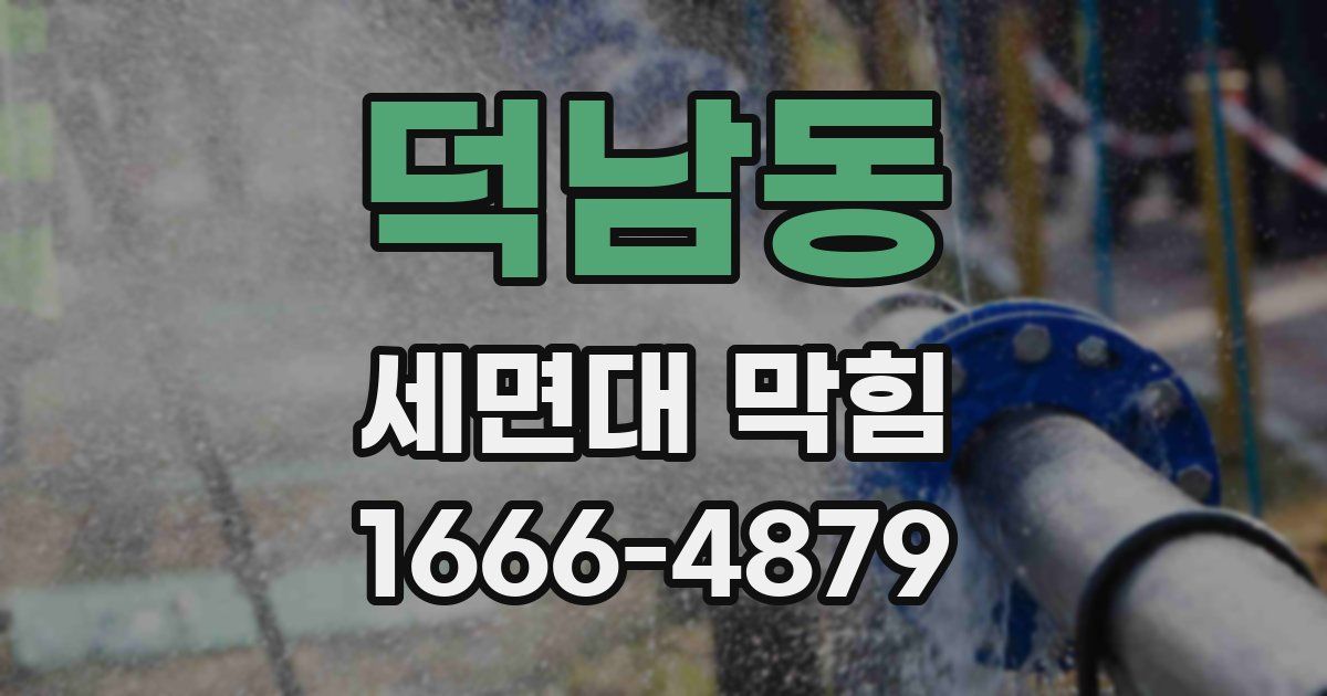 덕남동 세면대 막힘