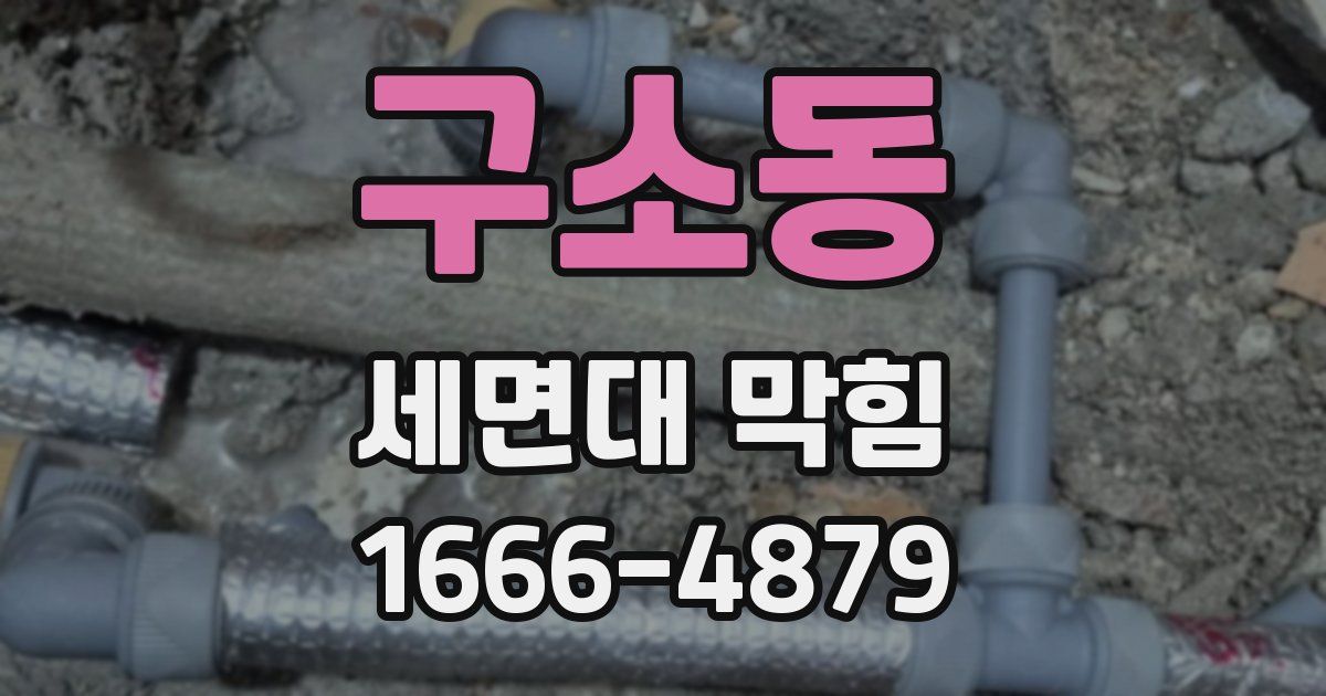 구소동 세면대 막힘