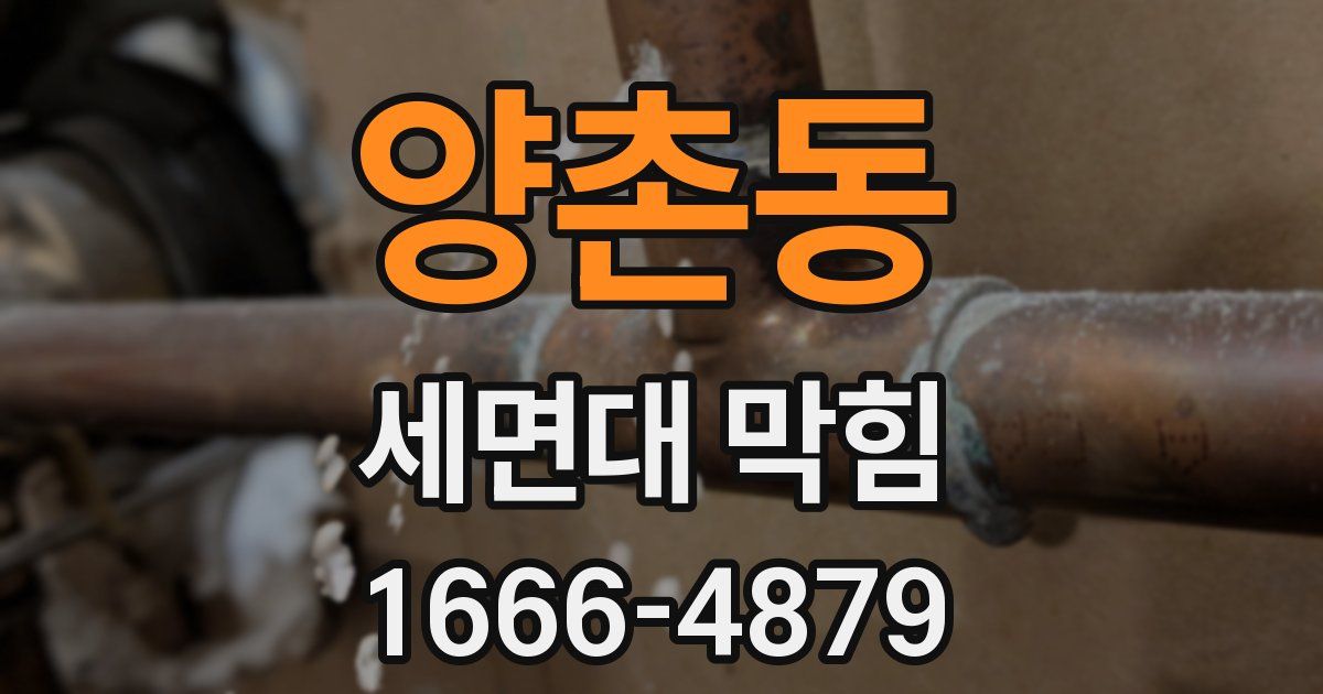 양촌동 세면대 막힘