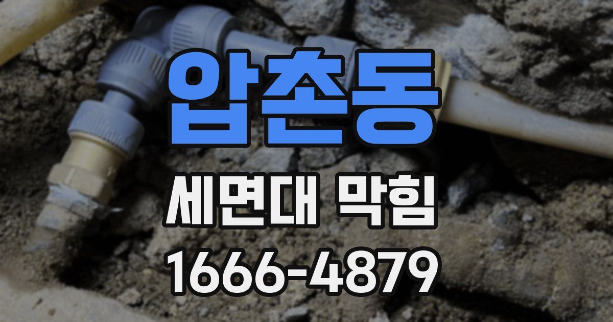 압촌동 세면대 막힘