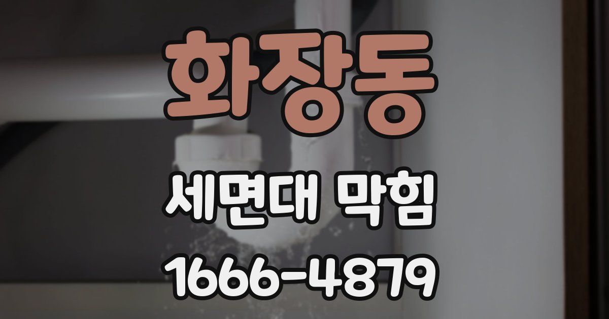 화장동 세면대 막힘