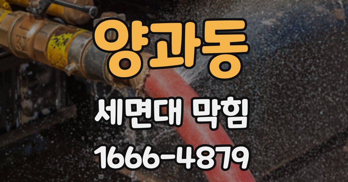 양과동 세면대 막힘