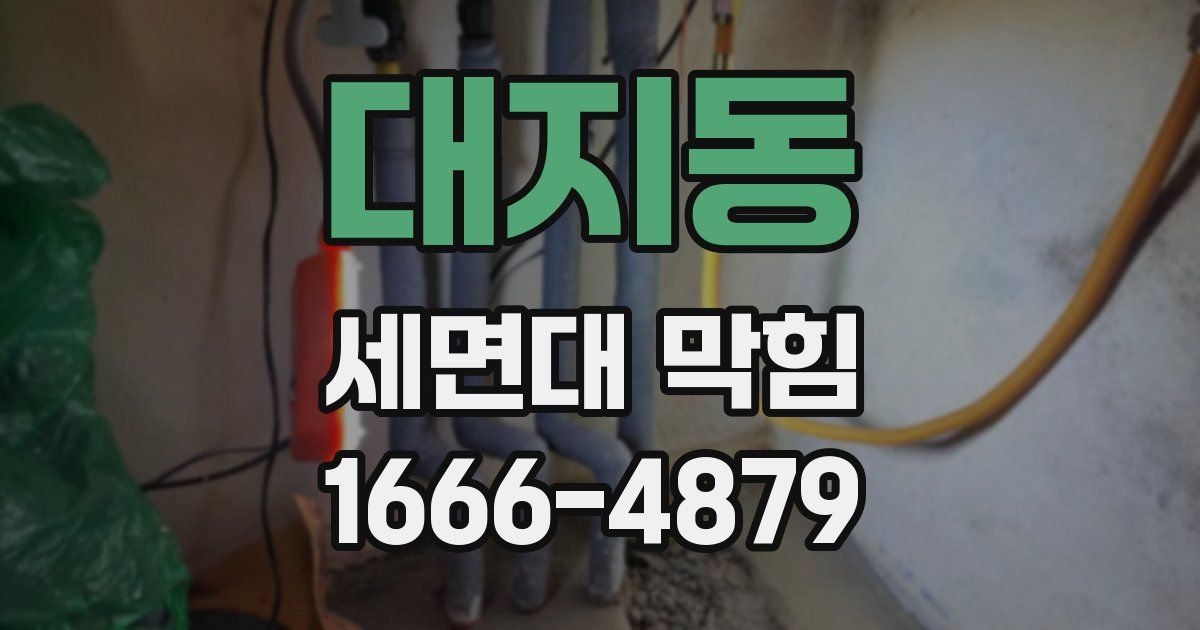 대지동 세면대 막힘