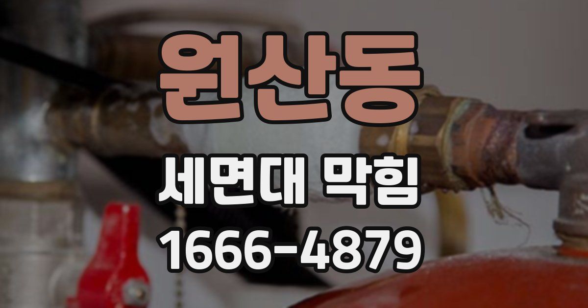 원산동 세면대 막힘