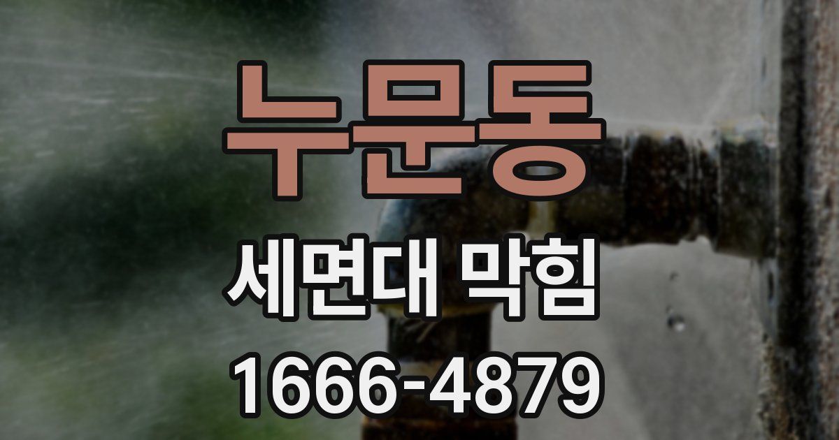 누문동 세면대 막힘