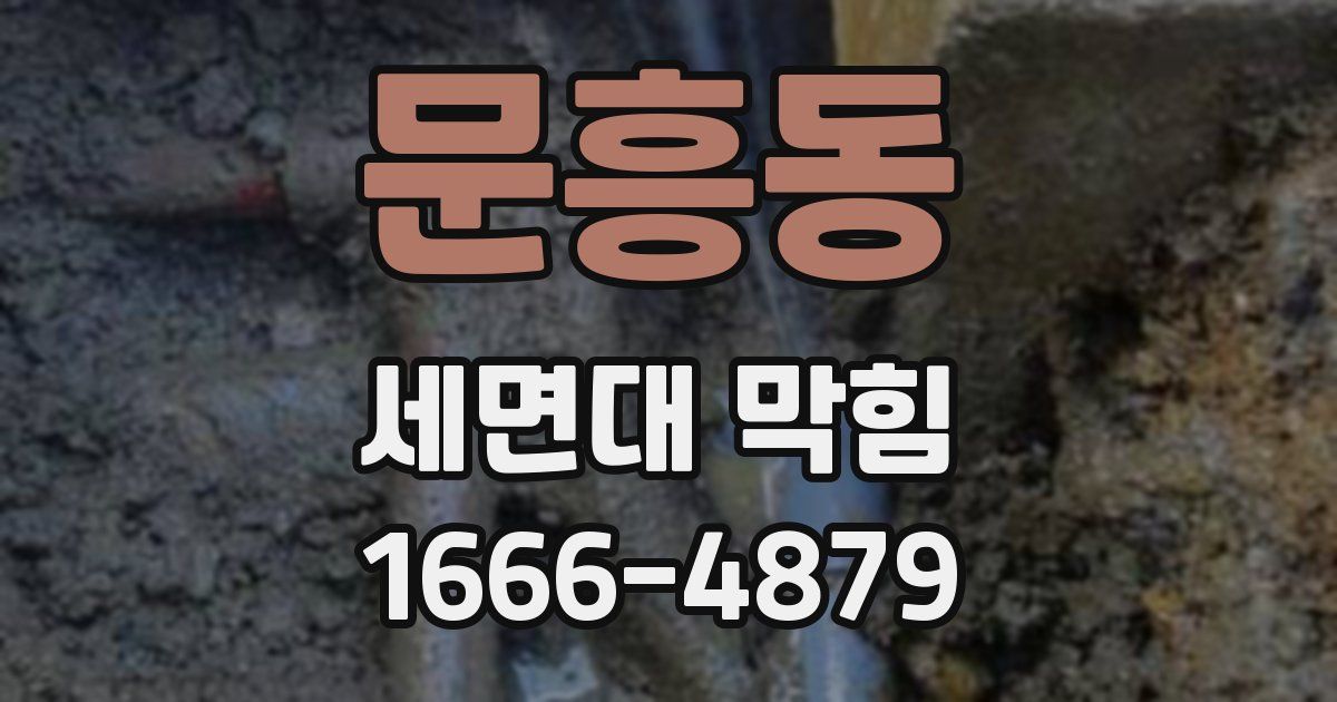 문흥동 세면대 막힘