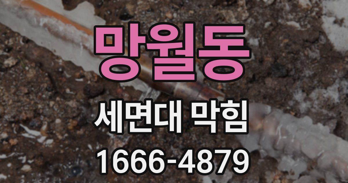 망월동 세면대 막힘
