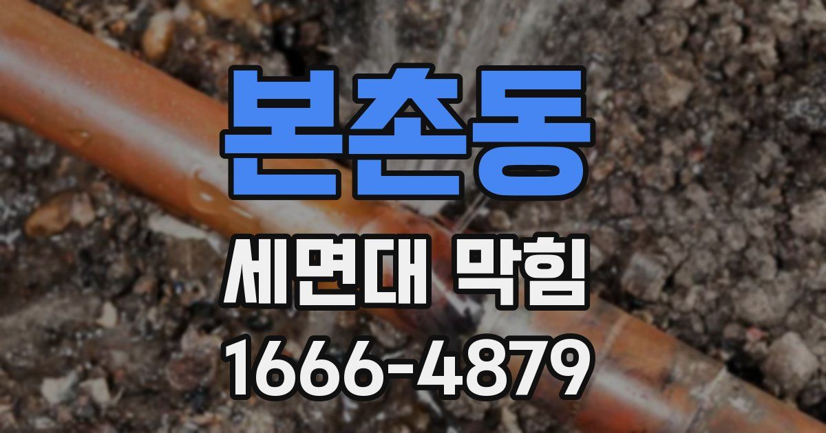 본촌동 세면대 막힘