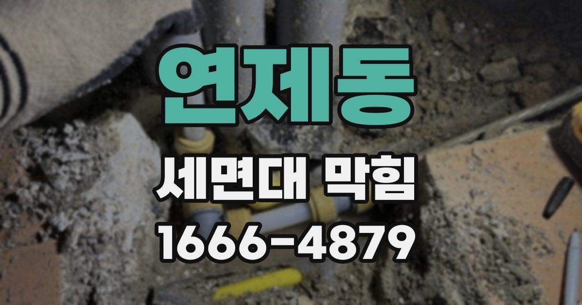 연제동 세면대 막힘