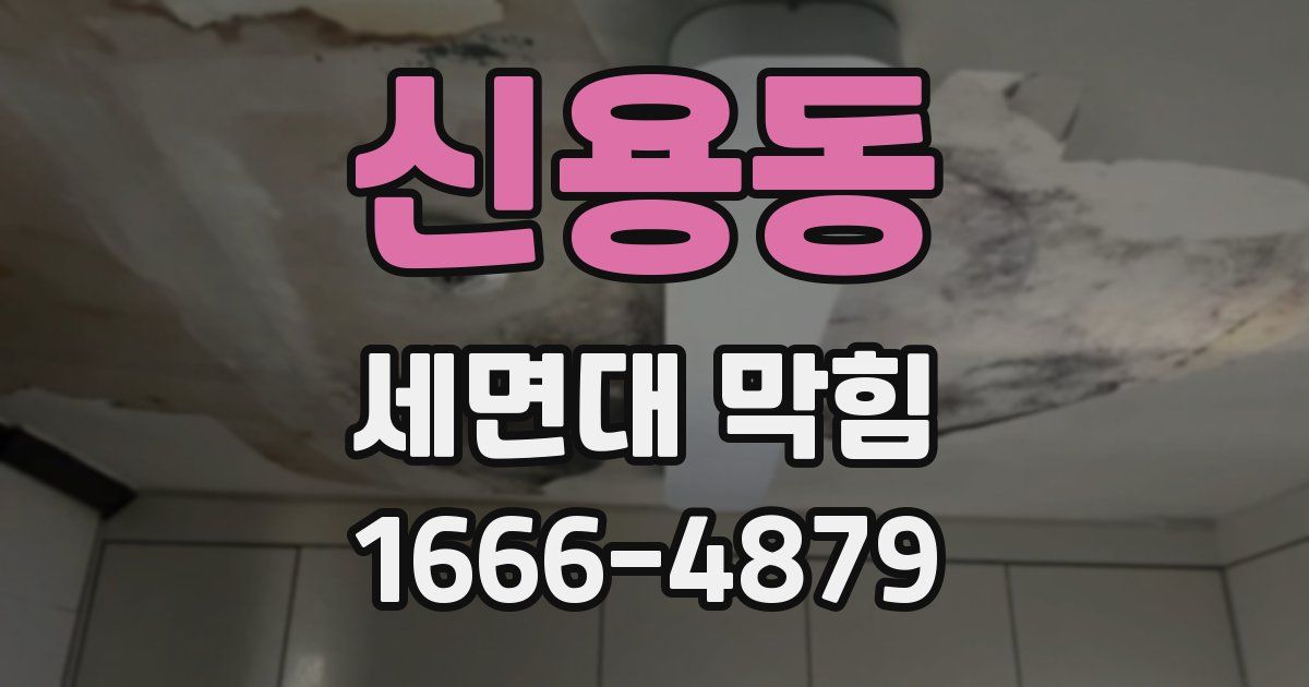 신용동 세면대 막힘