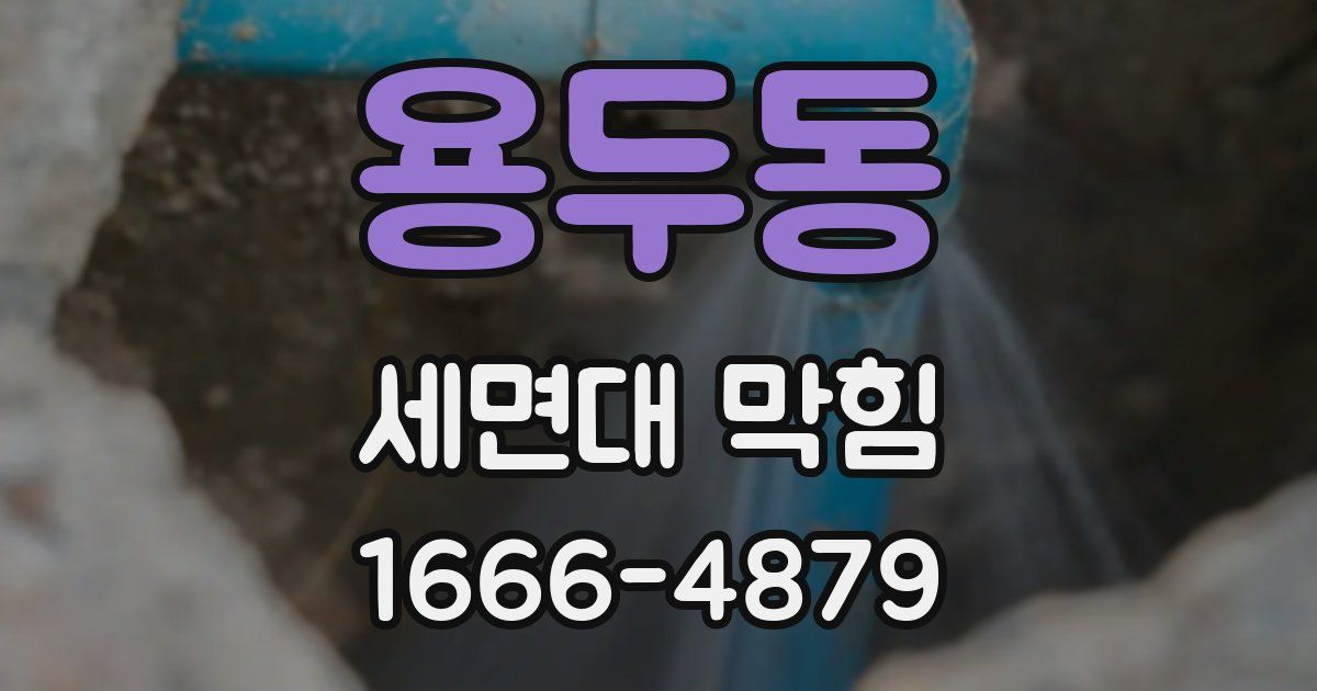 용두동 세면대 막힘