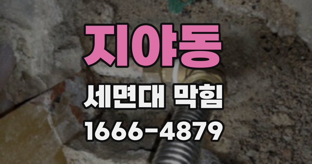 지야동 세면대 막힘