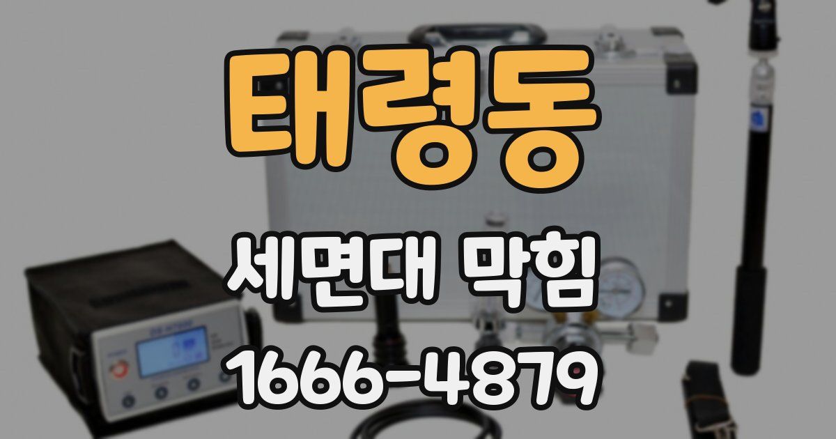 태령동 세면대 막힘