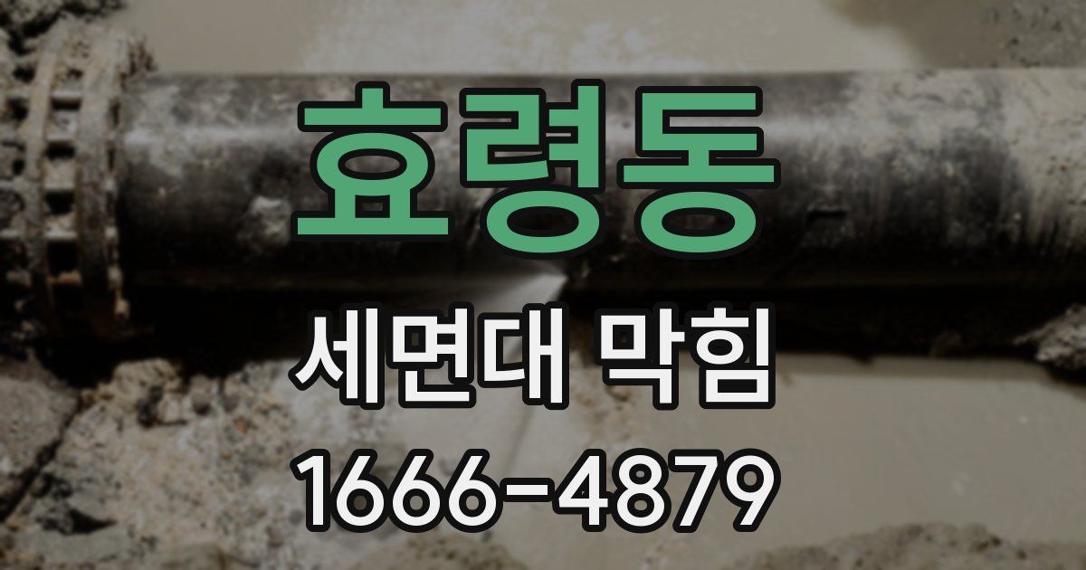 효령동 세면대 막힘