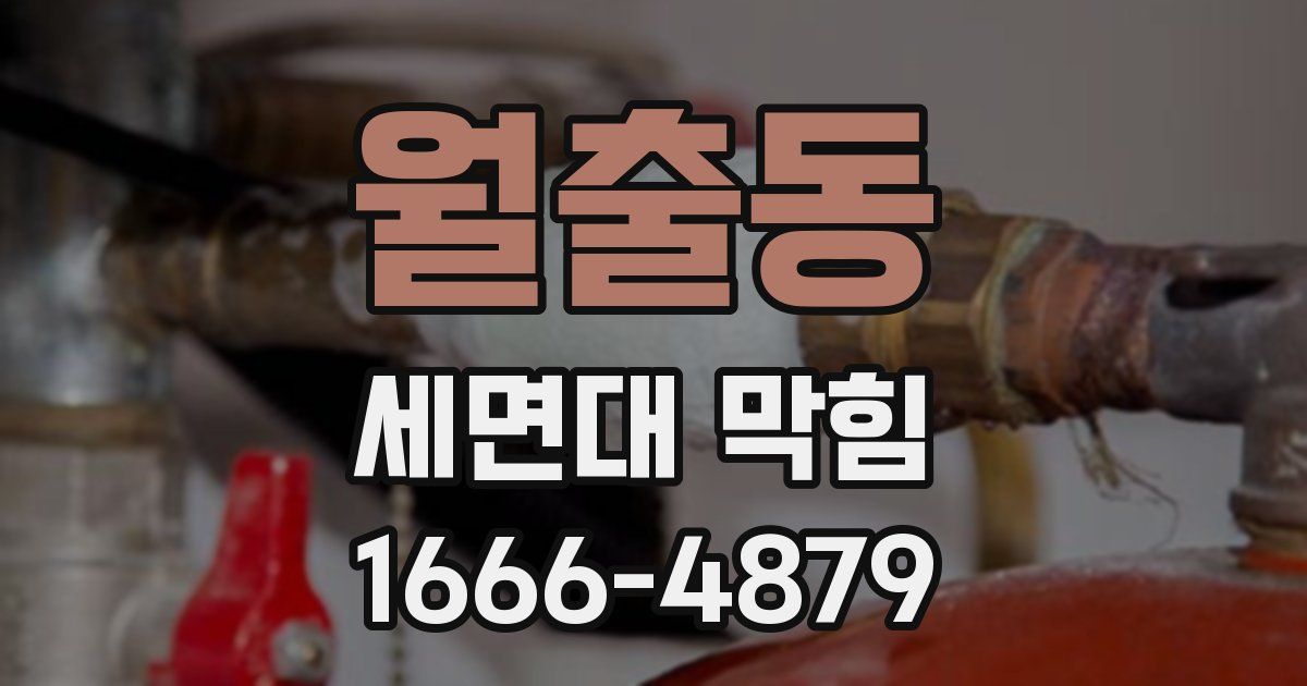 월출동 세면대 막힘