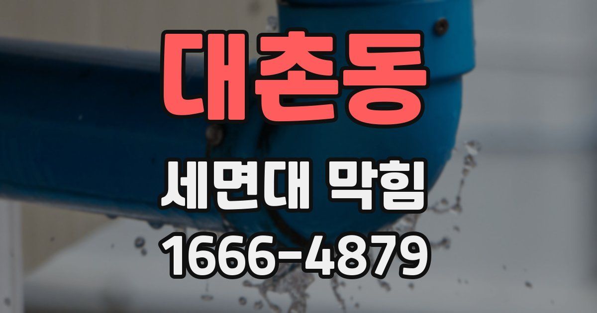 대촌동 세면대 막힘
