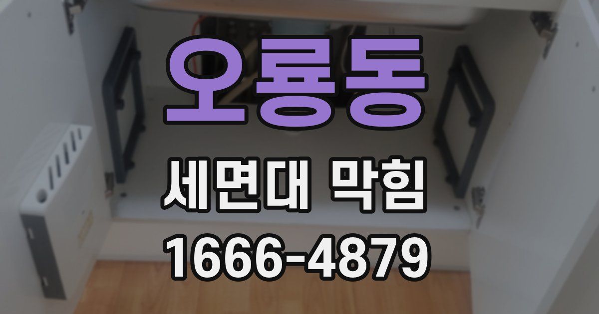오룡동 세면대 막힘