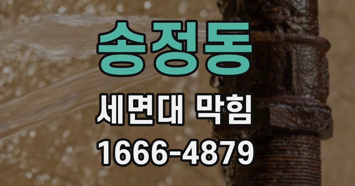 송정동 세면대 막힘