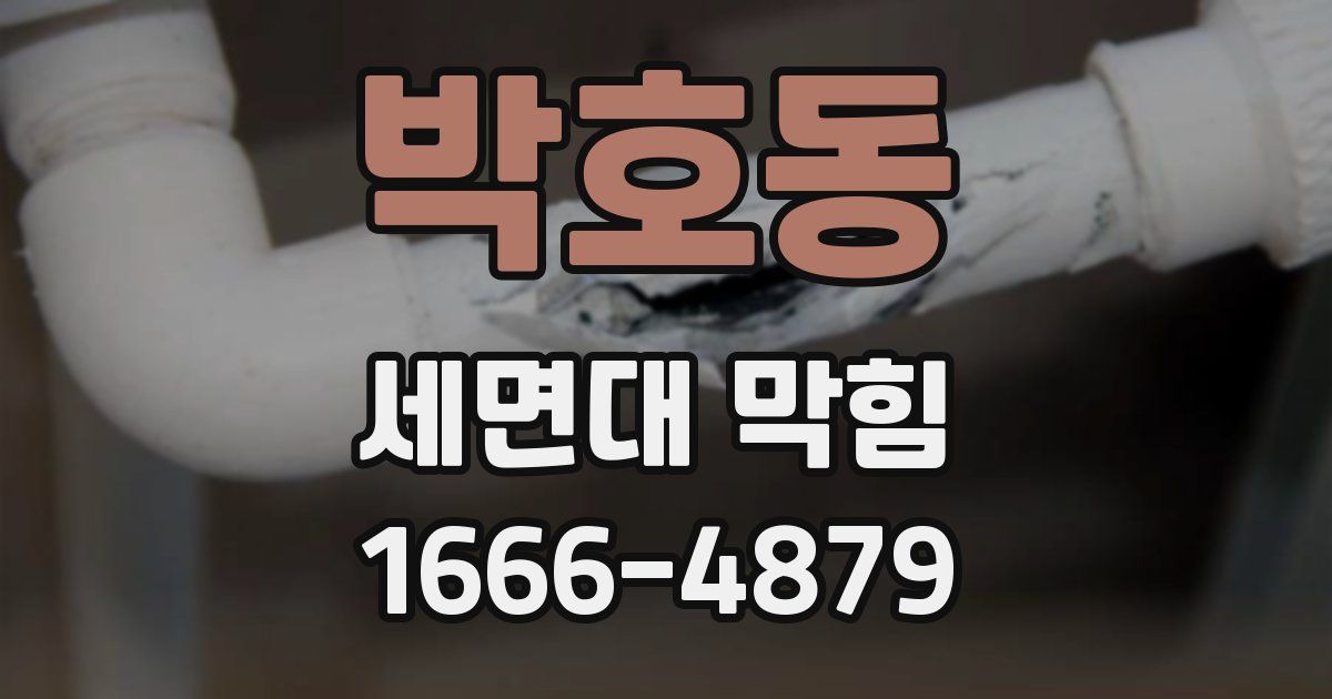박호동 세면대 막힘