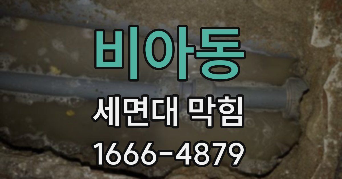 비아동 세면대 막힘