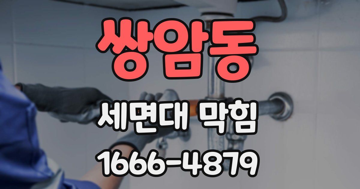 쌍암동 세면대 막힘