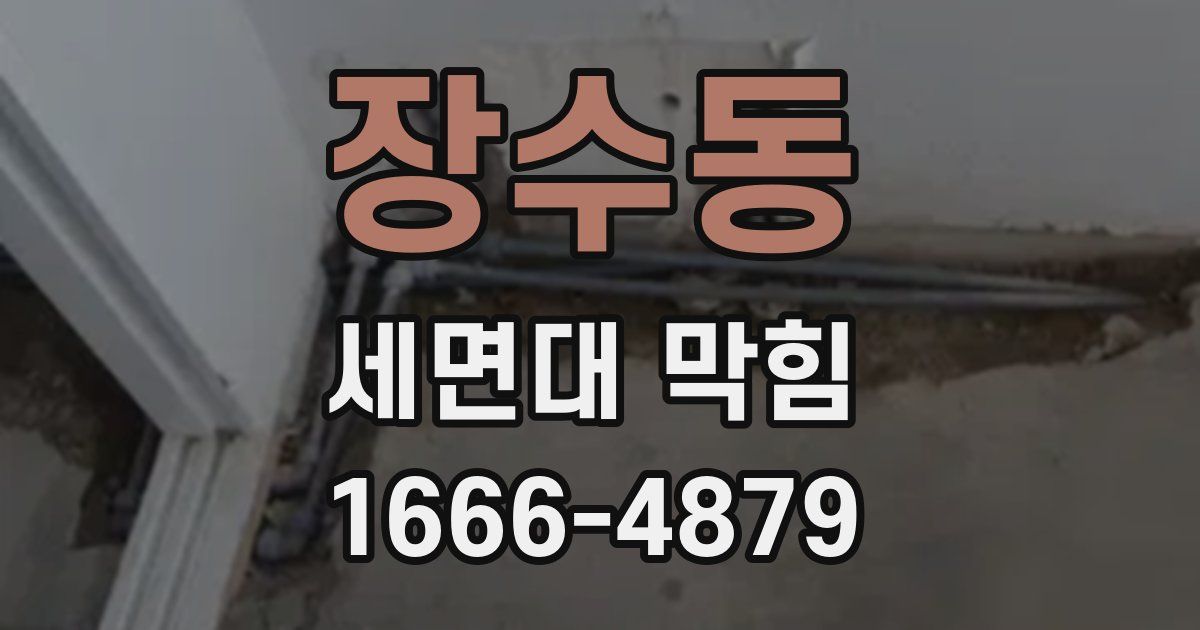 장수동 세면대 막힘