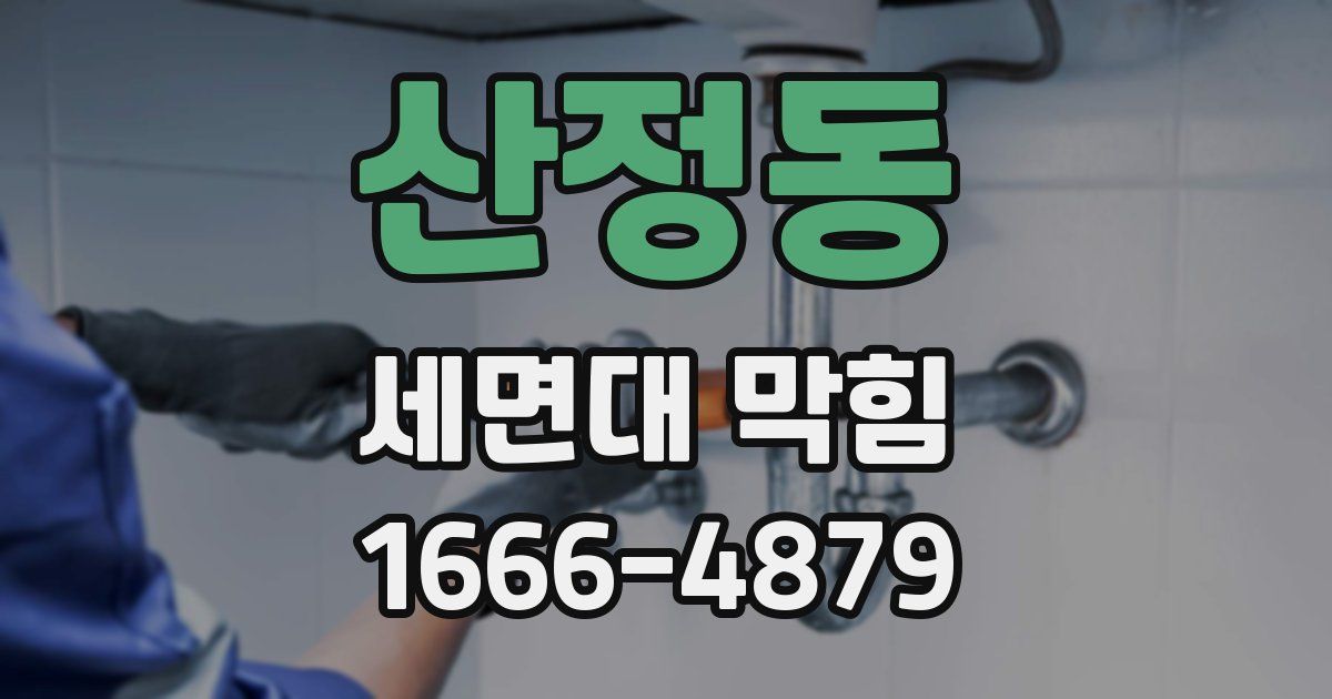 산정동 세면대 막힘