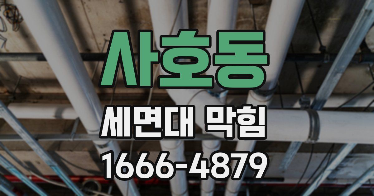 사호동 세면대 막힘