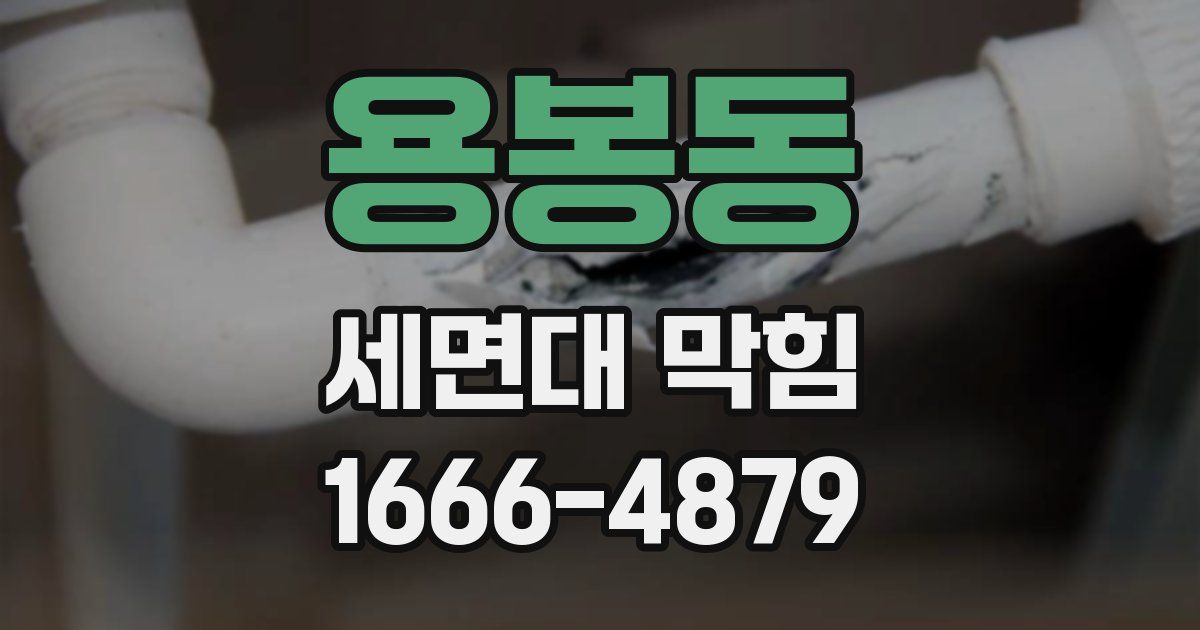 용봉동 세면대 막힘