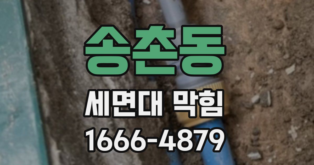송촌동 세면대 막힘