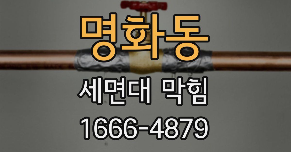 명화동 세면대 막힘