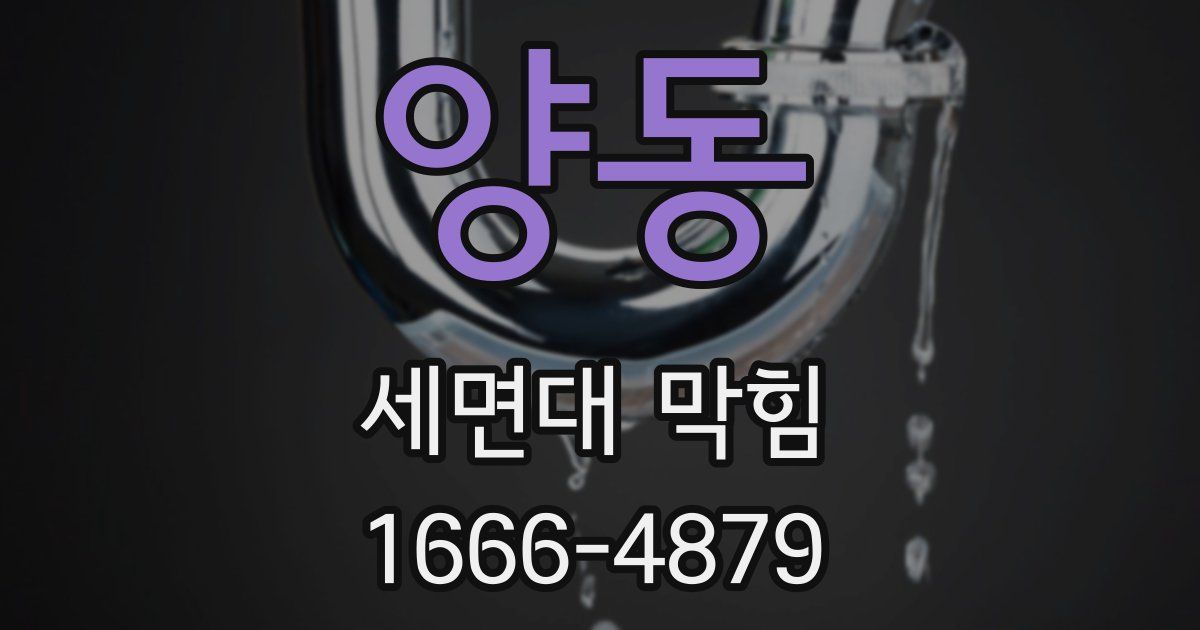 양동 세면대 막힘