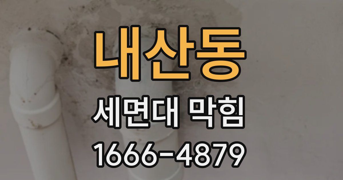 내산동 세면대 막힘