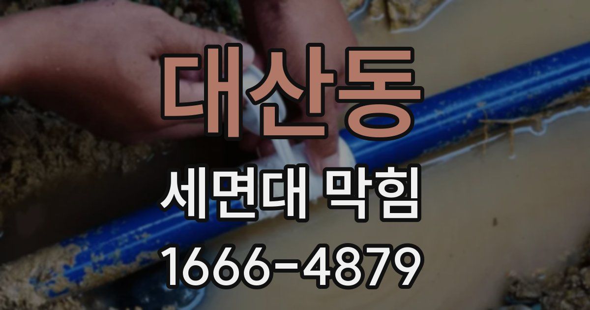 대산동 세면대 막힘