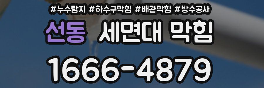 선동 세면대 막힘