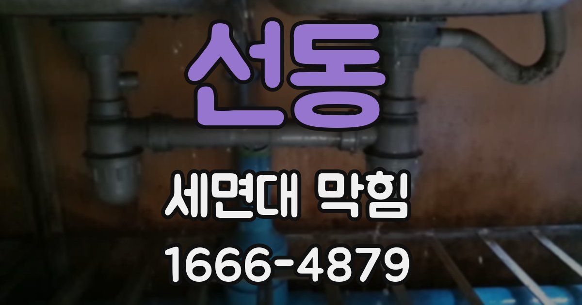 선동 세면대 막힘