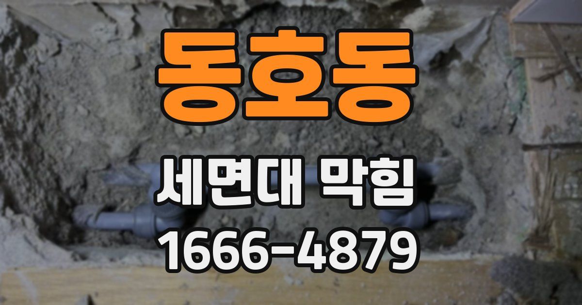 동호동 세면대 막힘