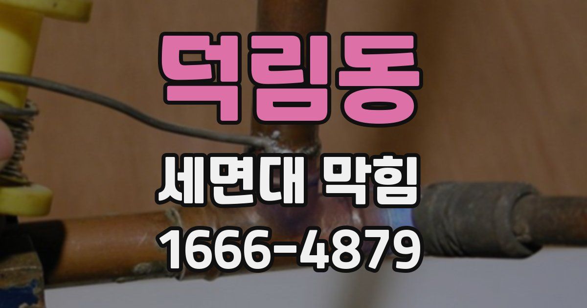 덕림동 세면대 막힘