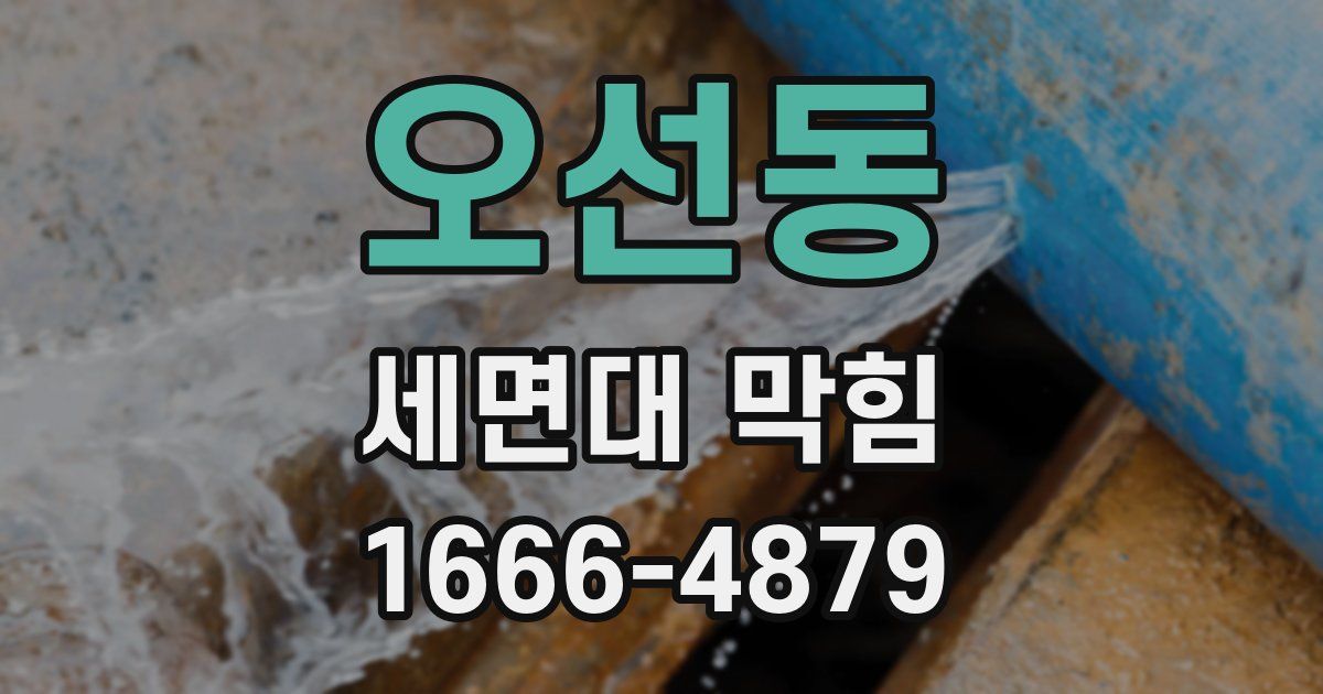 오선동 세면대 막힘