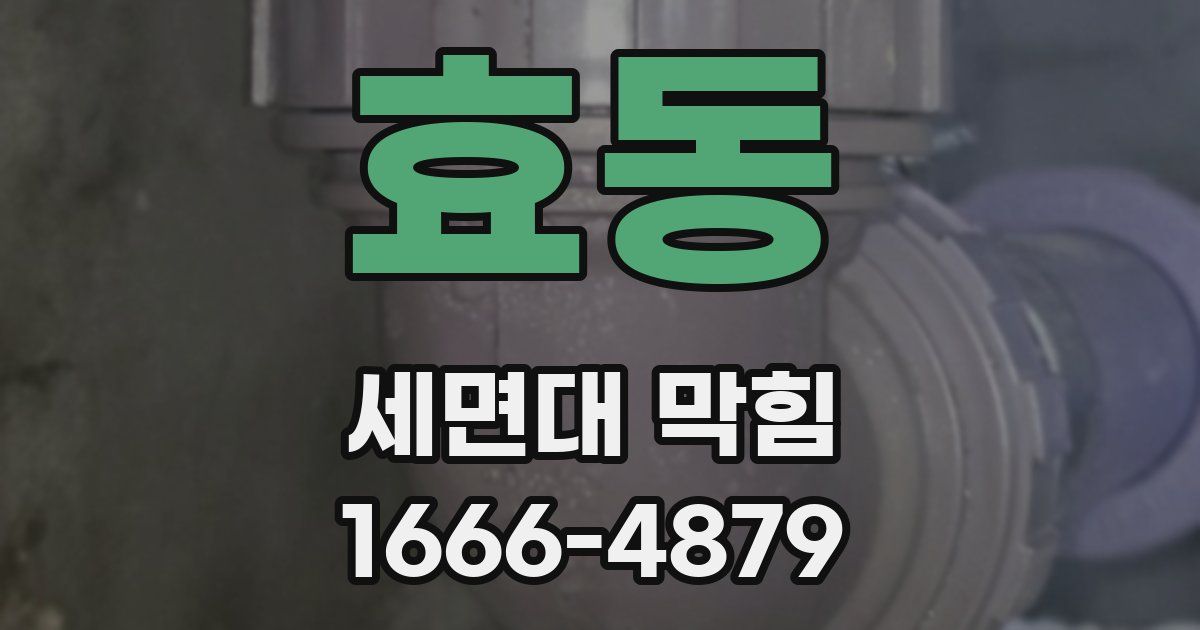 효동 세면대 막힘
