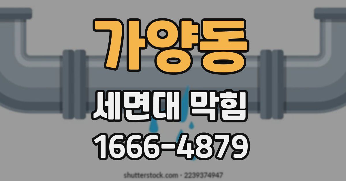 가양동 세면대 막힘