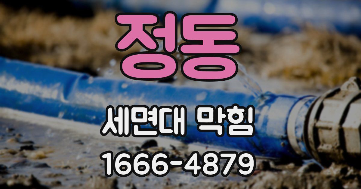 정동 세면대 막힘
