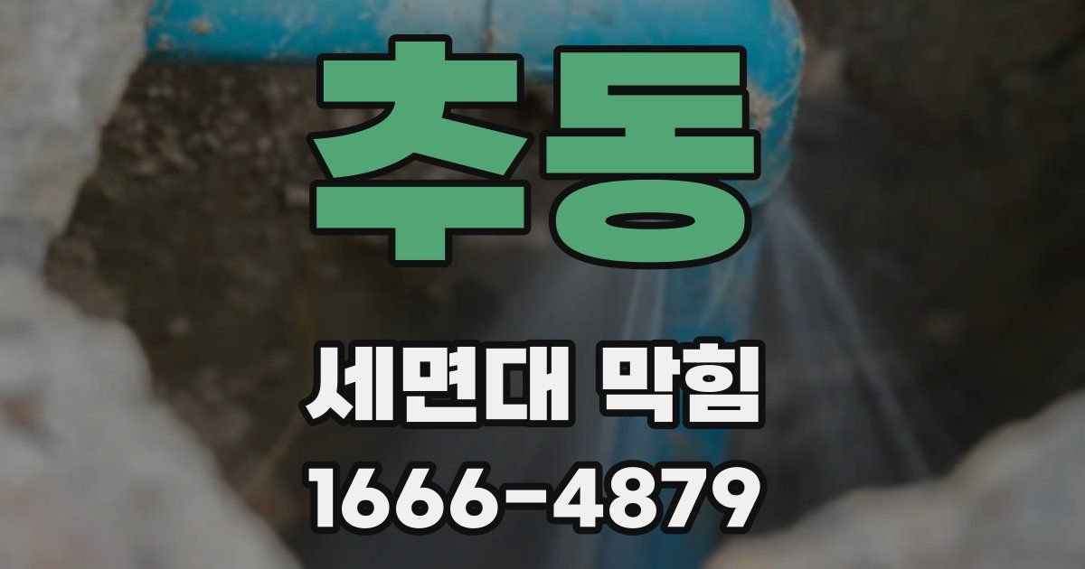 추동 세면대 막힘
