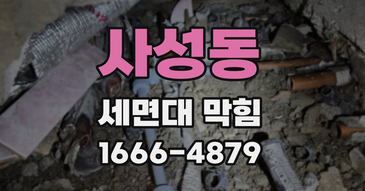 사성동 세면대 막힘