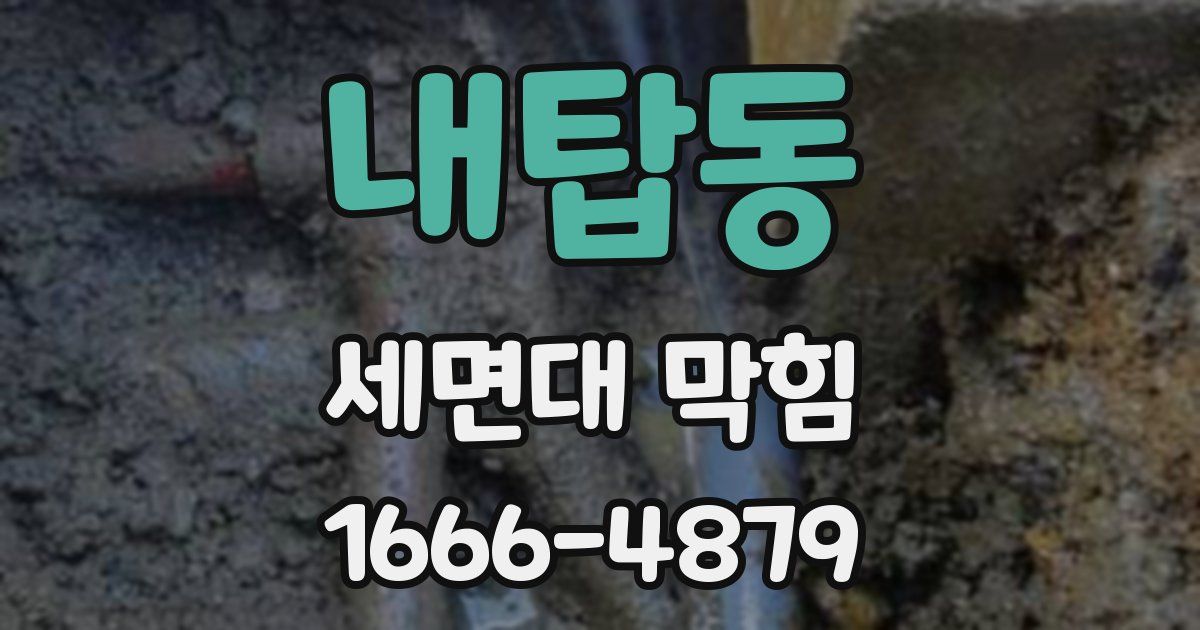 내탑동 세면대 막힘